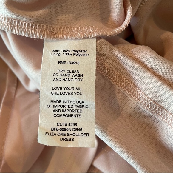 Show Me Your Mumu Eliza One Shoulder Dress in Dusty Blush Crisp Extra Small NWT - Picture 8 of 11